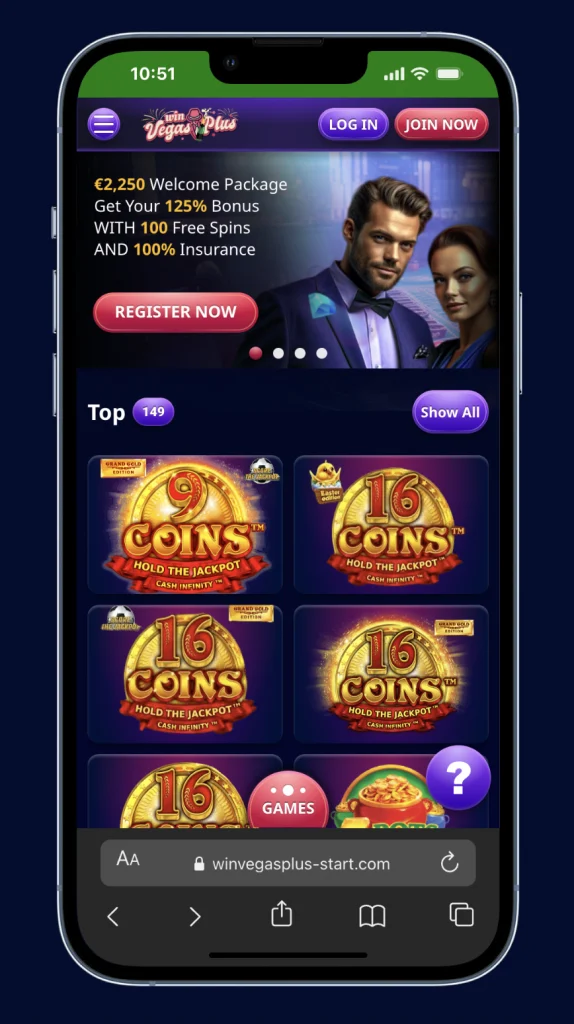 vegas plus application